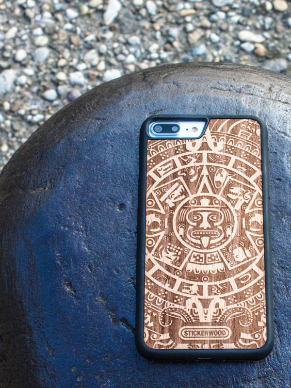 aztec obal na mobil telefon apple dreveny drevo kryt puzdro